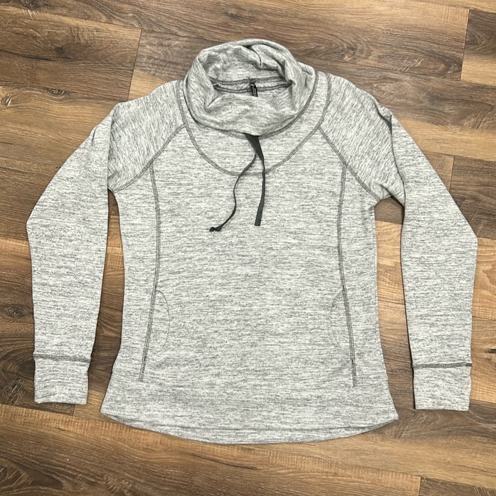 Kuhl Lea Women’s Pullover cowl neck hoodie Large Gray RN# 108846